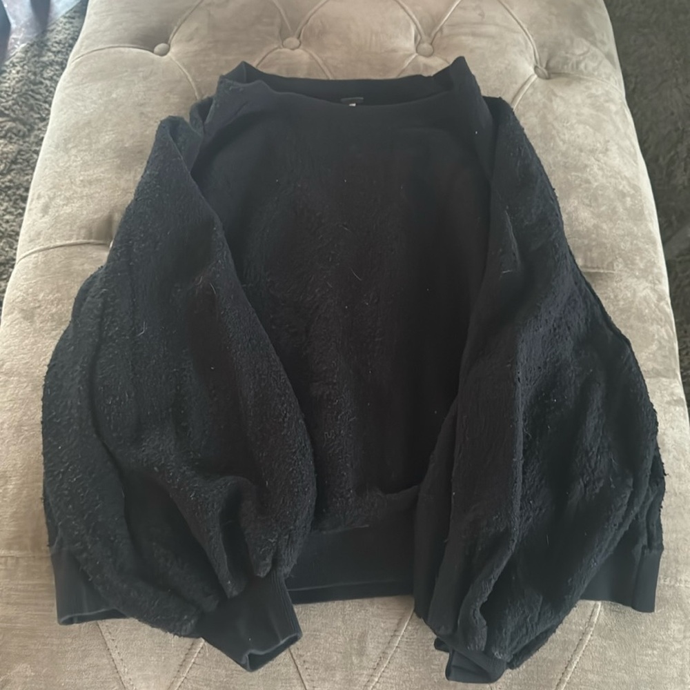 Free People black Found my Friend sweater